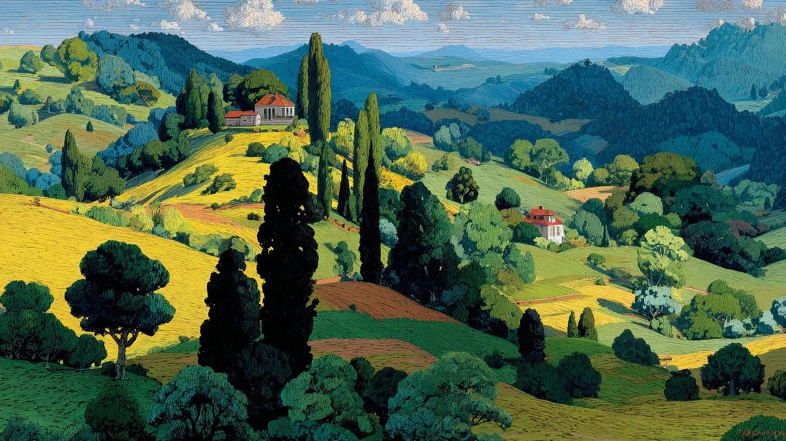 Les paysages de Vallotton : synthèse graphique et nature stylisée