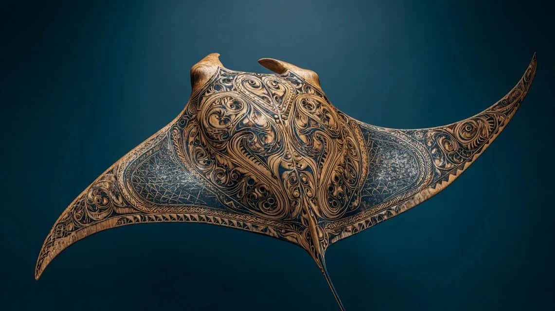 Les raies manta dans l'art océanien : majesté des profondeurs