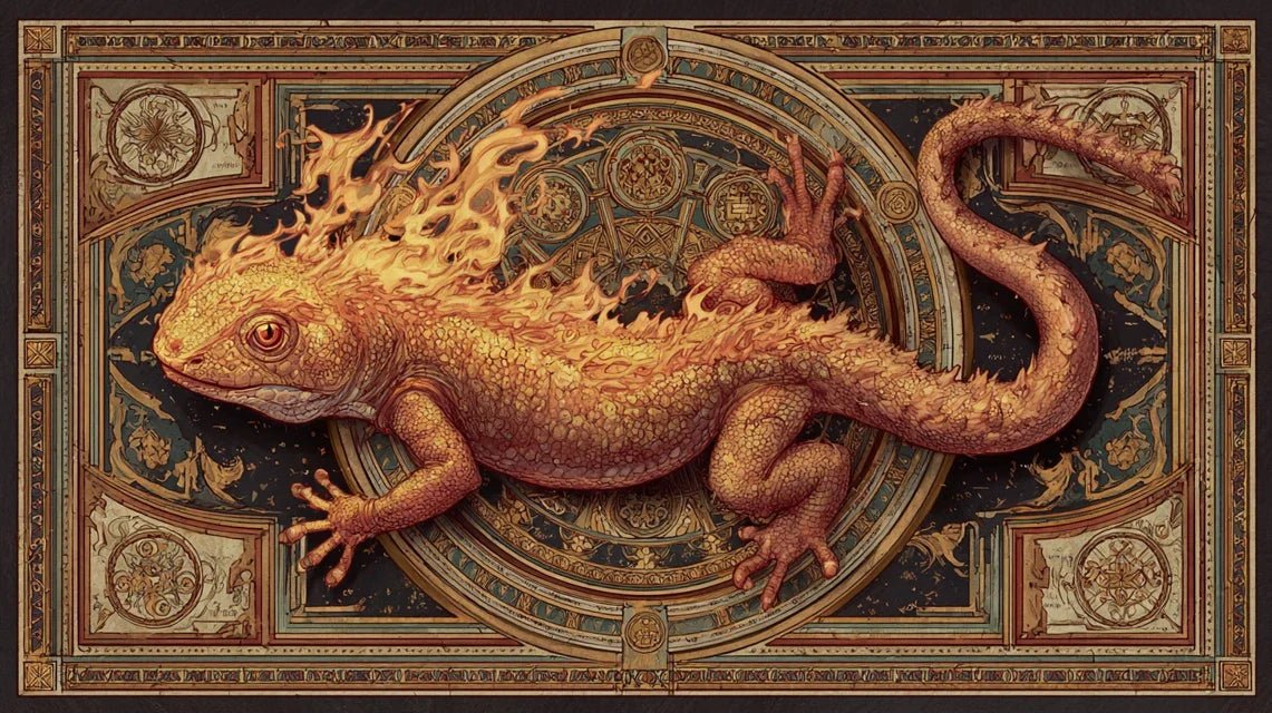 Les salamandres dans l'alchimie picturale médiévale