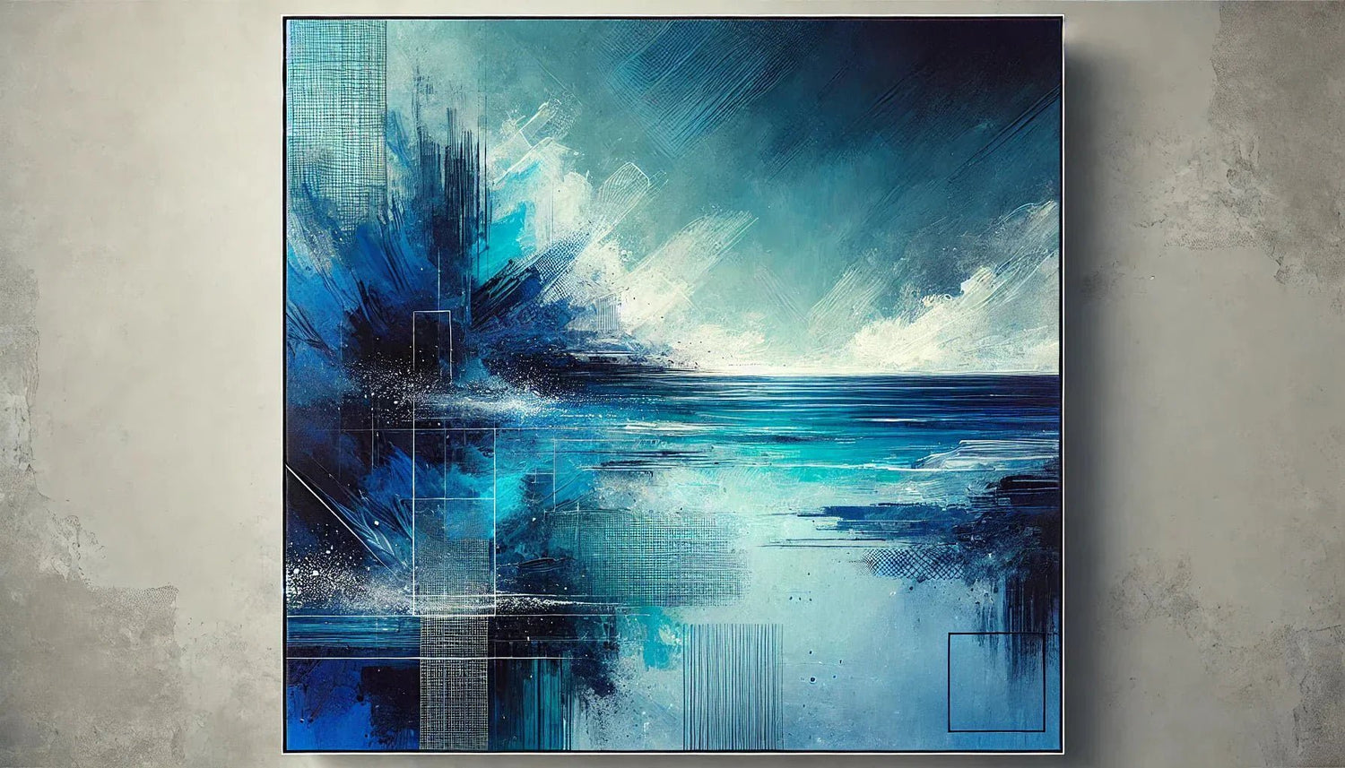 Les tendances 2025 en matière de décoration murale abstraite bleue