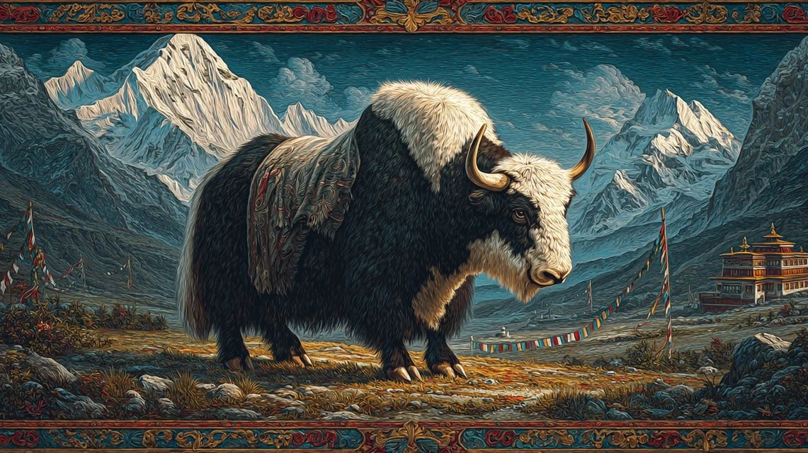 Les yaks dans l'art tibétain : force des hautes altitudes