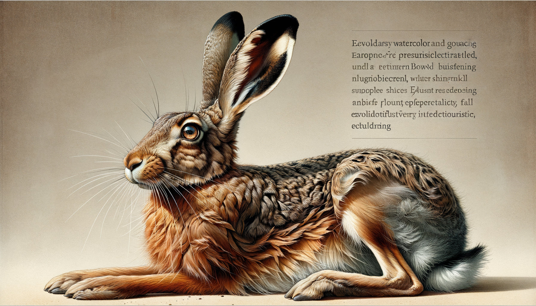 Aquarelle ultra-détaillée d'un lièvre dans le style révolutionnaire d'Albrecht Dürer, Renaissance nordique 1502, réalisme observationnel