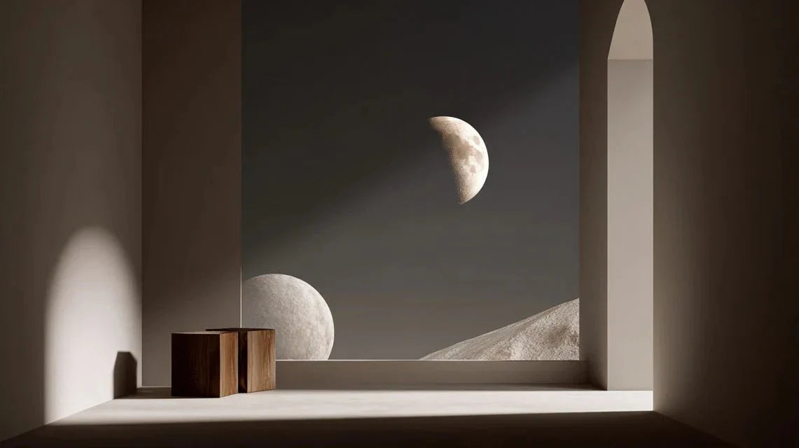 Minimalisme lunaire : moins c'est plus dans la déco cosmique