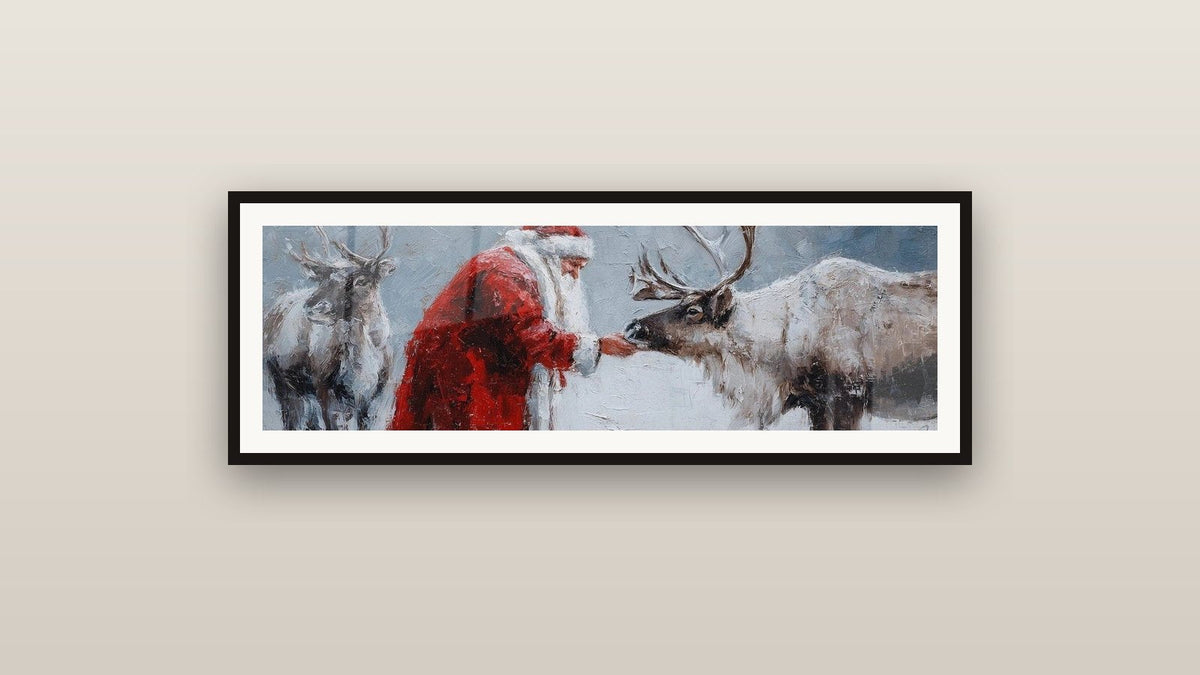Ingelijst schilderij aan een muur