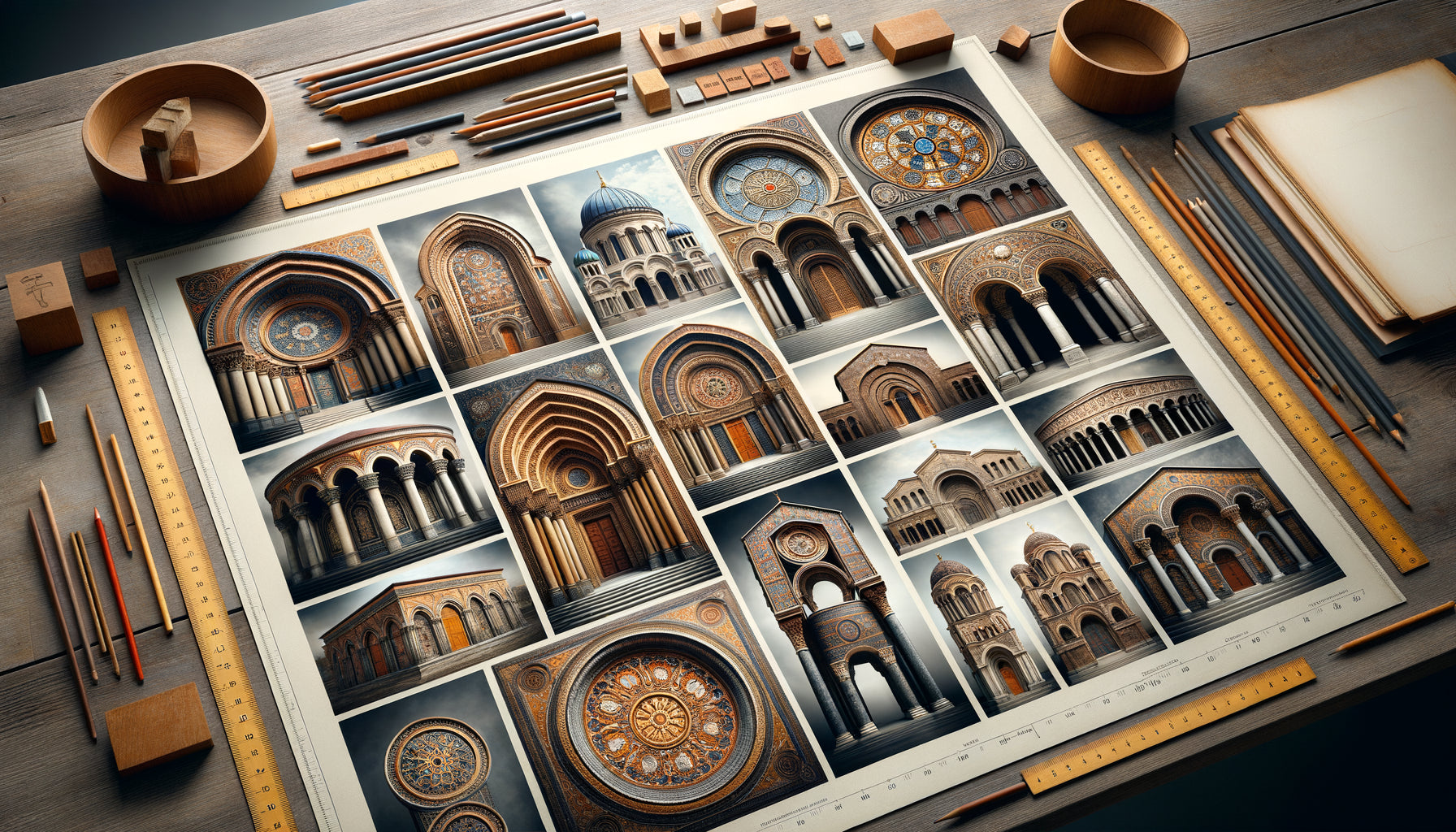 Étude photographique détaillée de monuments mondiaux révélant détails architecturaux et symboliques culturelles à usage pédagogique