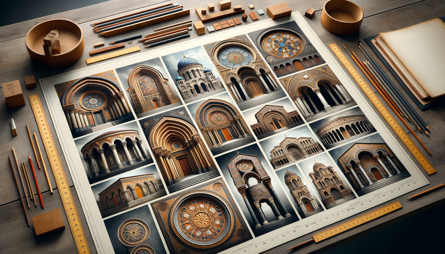 Étude photographique détaillée de monuments mondiaux révélant détails architecturaux et symboliques culturelles à usage pédagogique