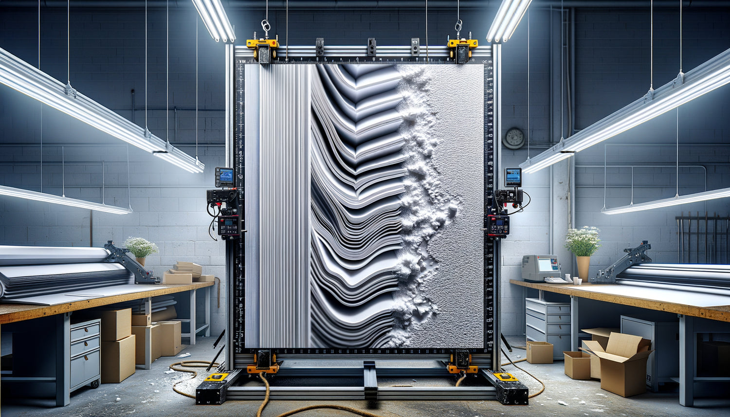 Comparaison de panneaux en polystyrène extrudé : affaissement versus installation verticale parfaite selon la densité du matériau