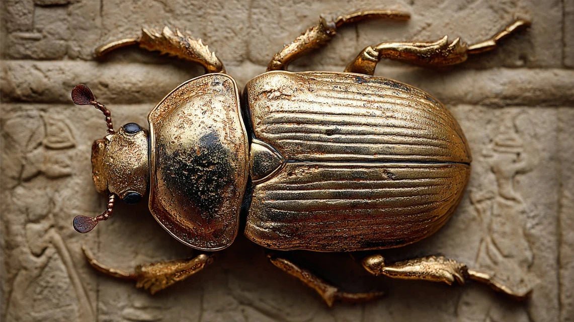 Pourquoi le scarabée sacré égyptien orne-t-il nos murs ?