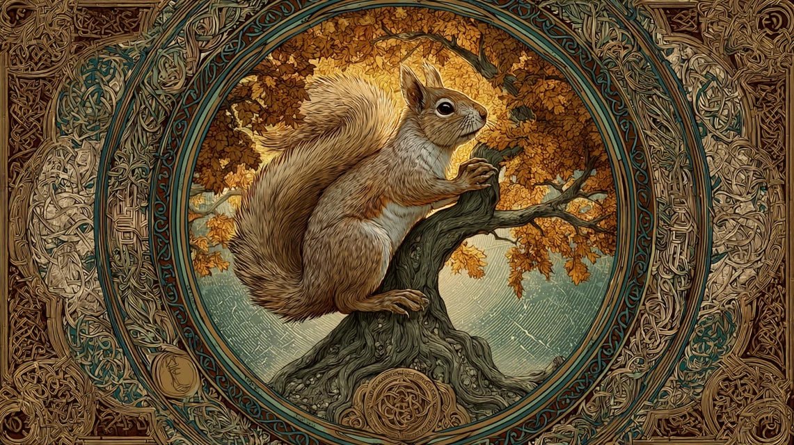 Pourquoi les écureuils symbolisent-ils la prévoyance dans l'art nordique ?
