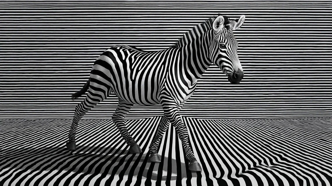 Pourquoi les zèbres incarnent-ils le contraste dans l'art op art ?