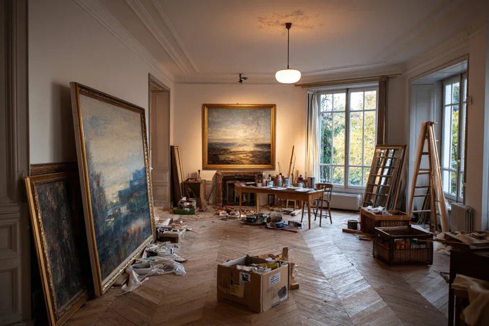 Prévoir l’éclairage de ses tableaux pendant des travaux de rénovation