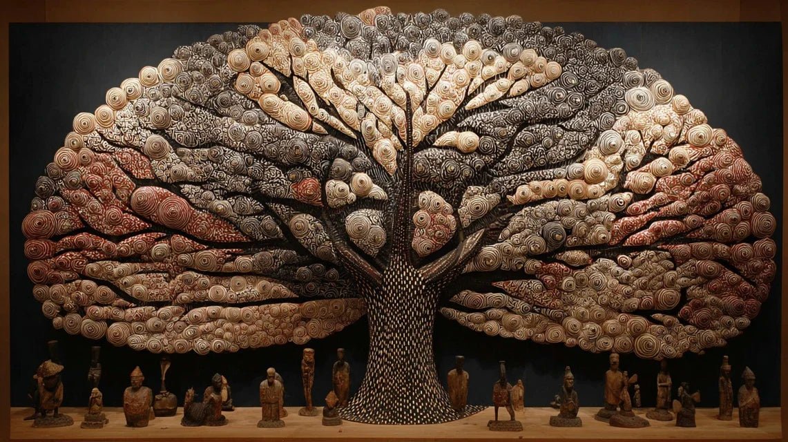 Que signifie l'arbre fromager dans l'art décoratif africain ?