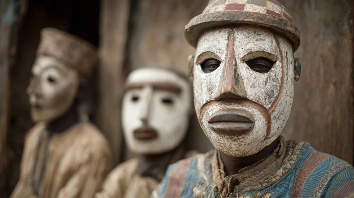 Que signifient les masques blancs dans la culture Lega du Congo ?