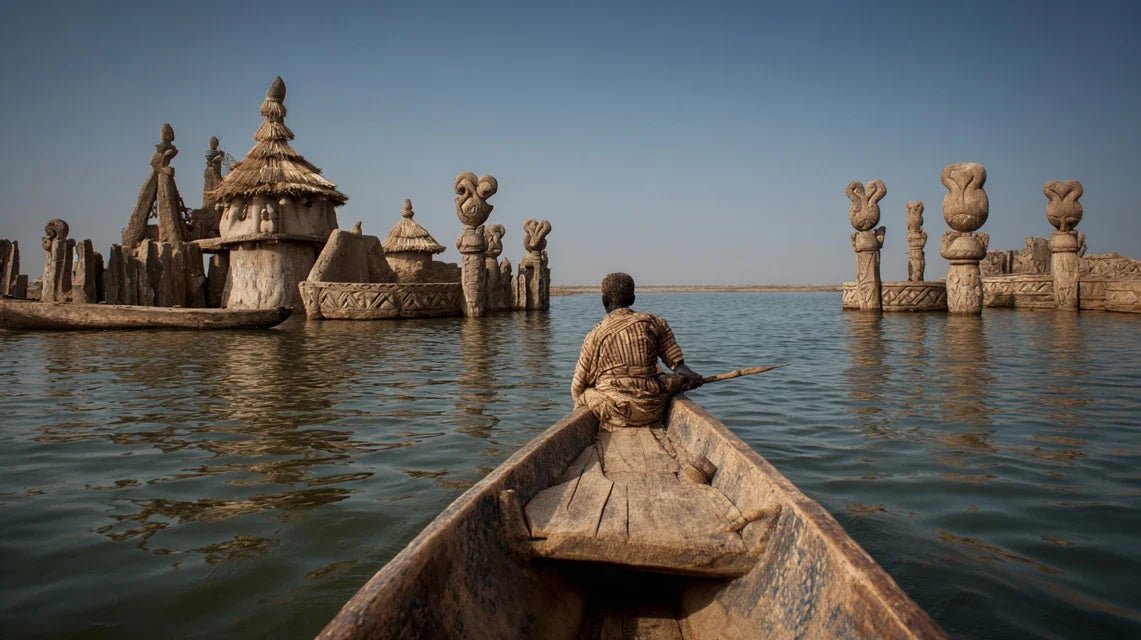 Quelle est la symbolique aquatique dans l'art du delta du Niger ?