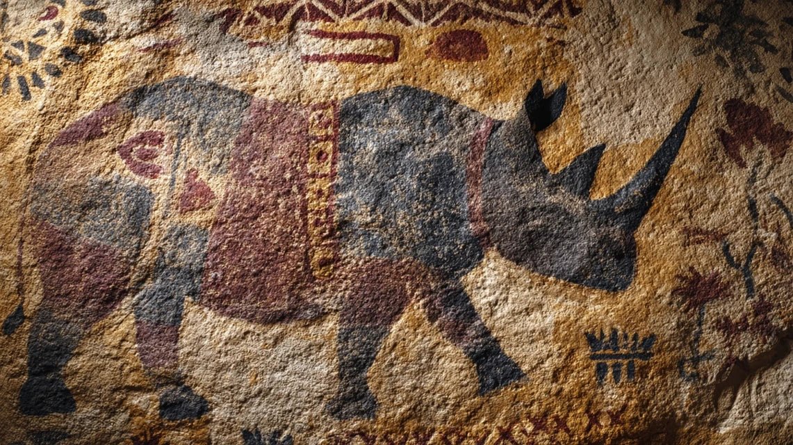 Quelle est l'évolution du rhinocéros dans l'art rupestre africain ?