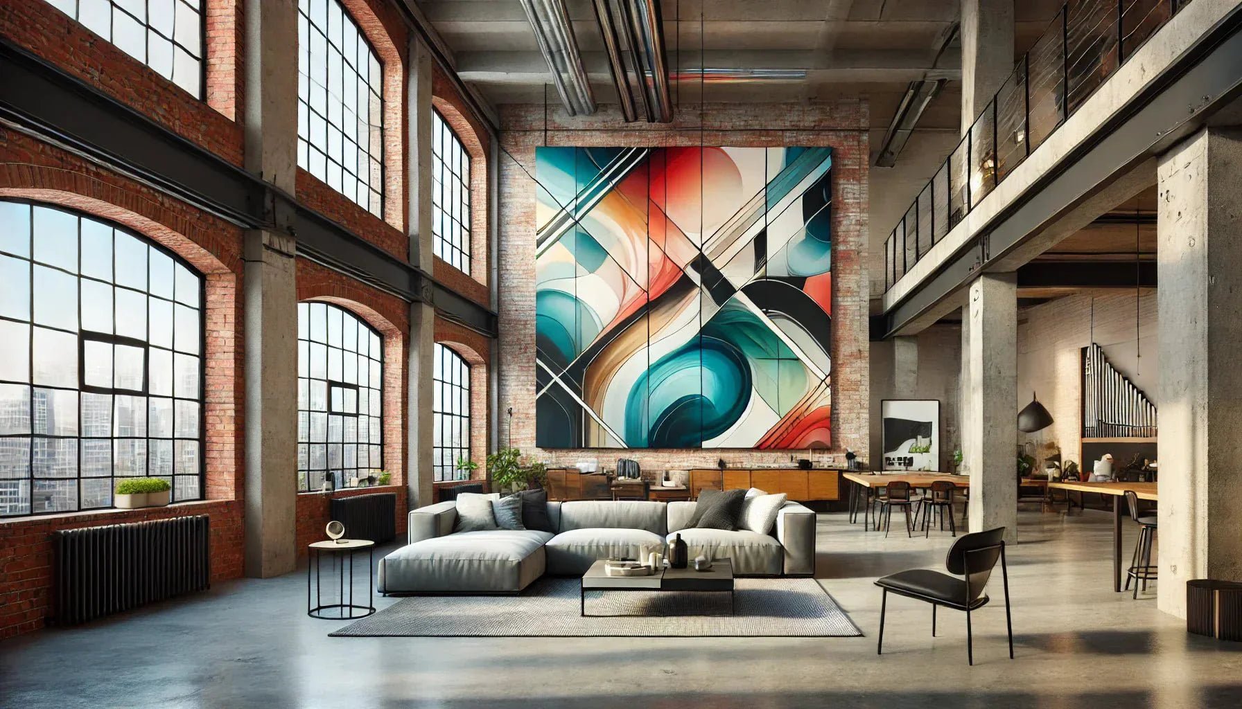 Quelle taille de tableau peinture abstrait est idéale pour un mur dans un loft urbain ?