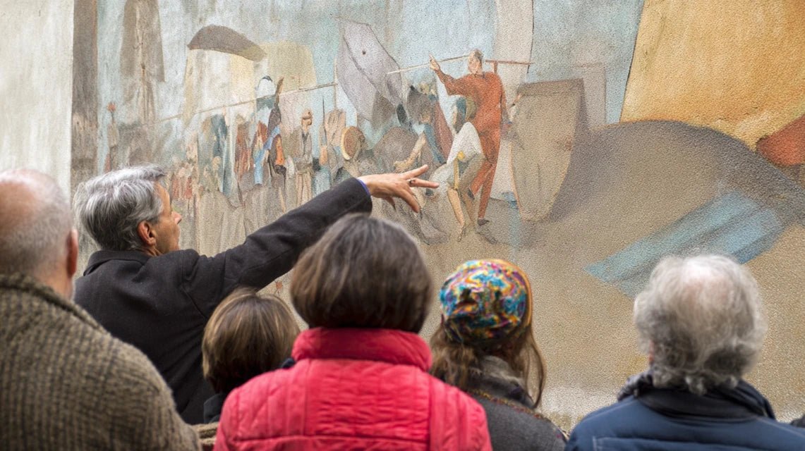 Raconter une histoire symbolique à travers un tableau mural