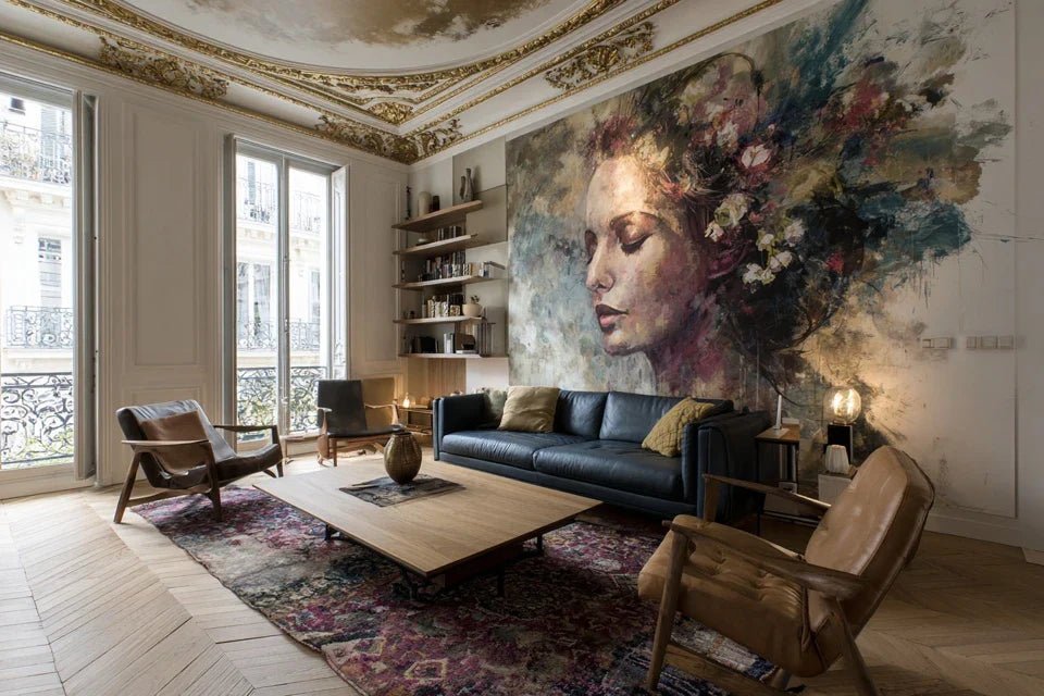 Repenser l’agencement de son salon autour d’une œuvre murale imposante