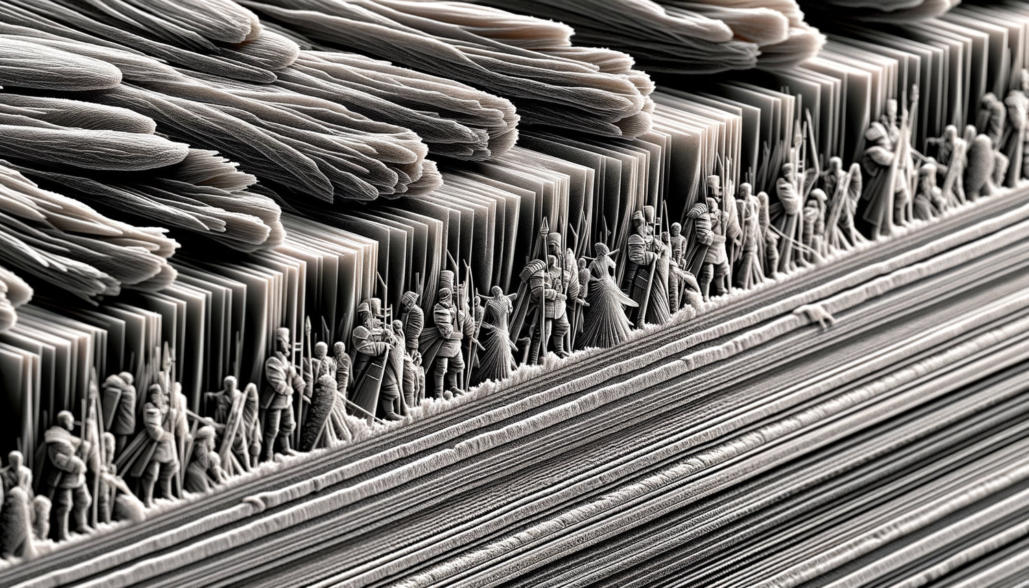 Macro photographie d'un papier coton qualité archive pour reproduction de croquis de mode, fibres visibles et qualité muséale