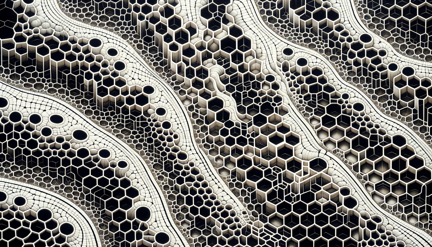 Peinture abstraite géométrique de Zdeněk Sýkora générée par algorithme informatique, lignes noires organiques sur fond blanc, années 1960