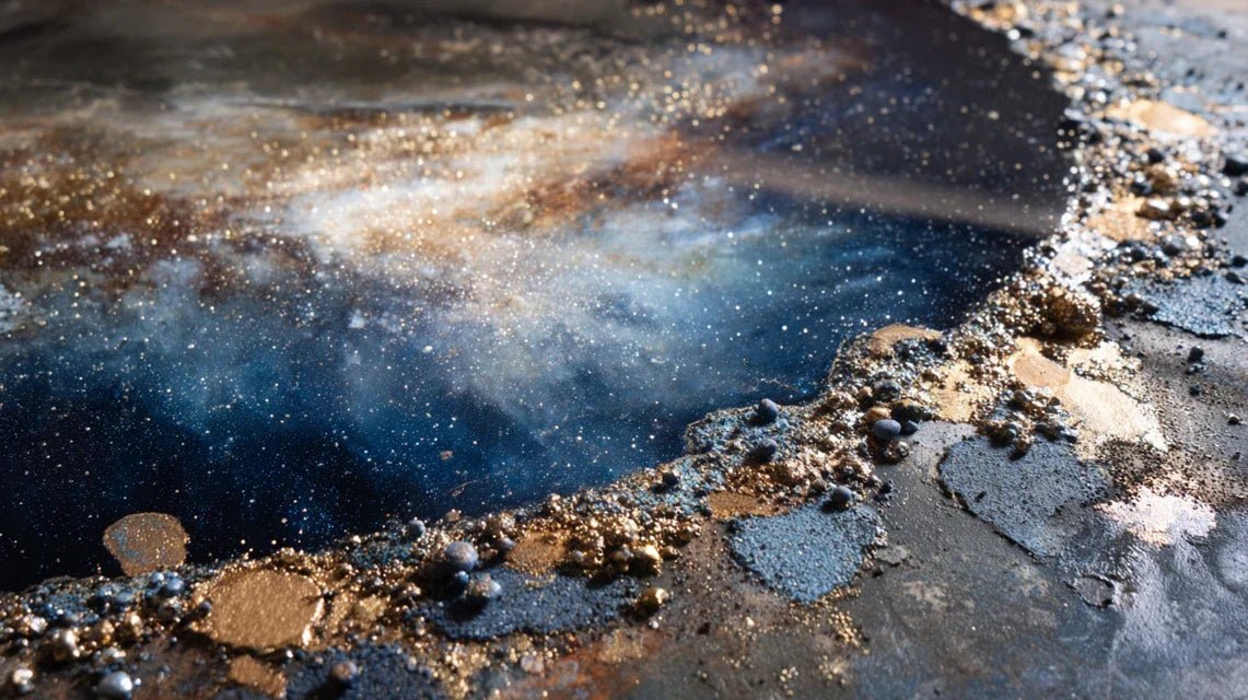 Textures cosmiques : poussière d'étoiles en art contemporain