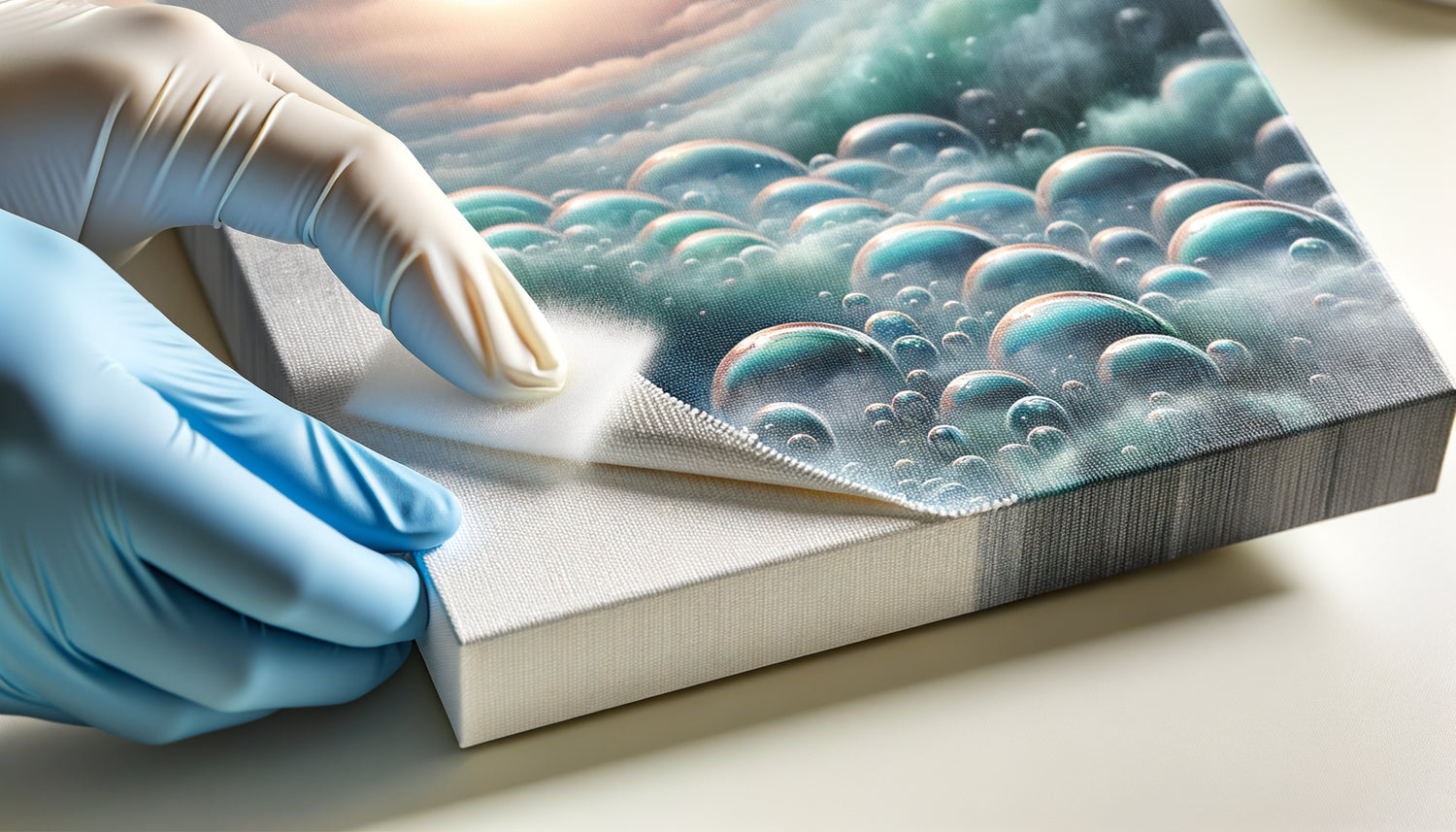 Application de traitement antibactérien photocatalytique sur toile de tableau pour environnement médical contemporain