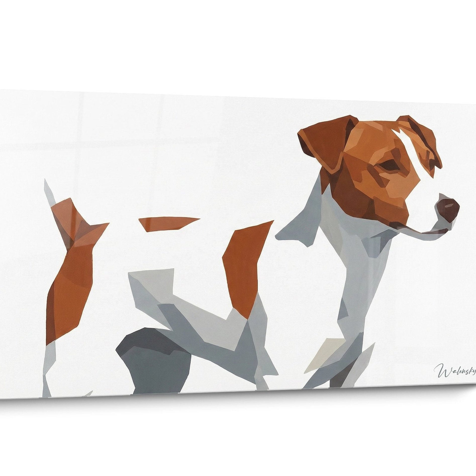 Tableau chien Jack Russel Terrier Géométrique