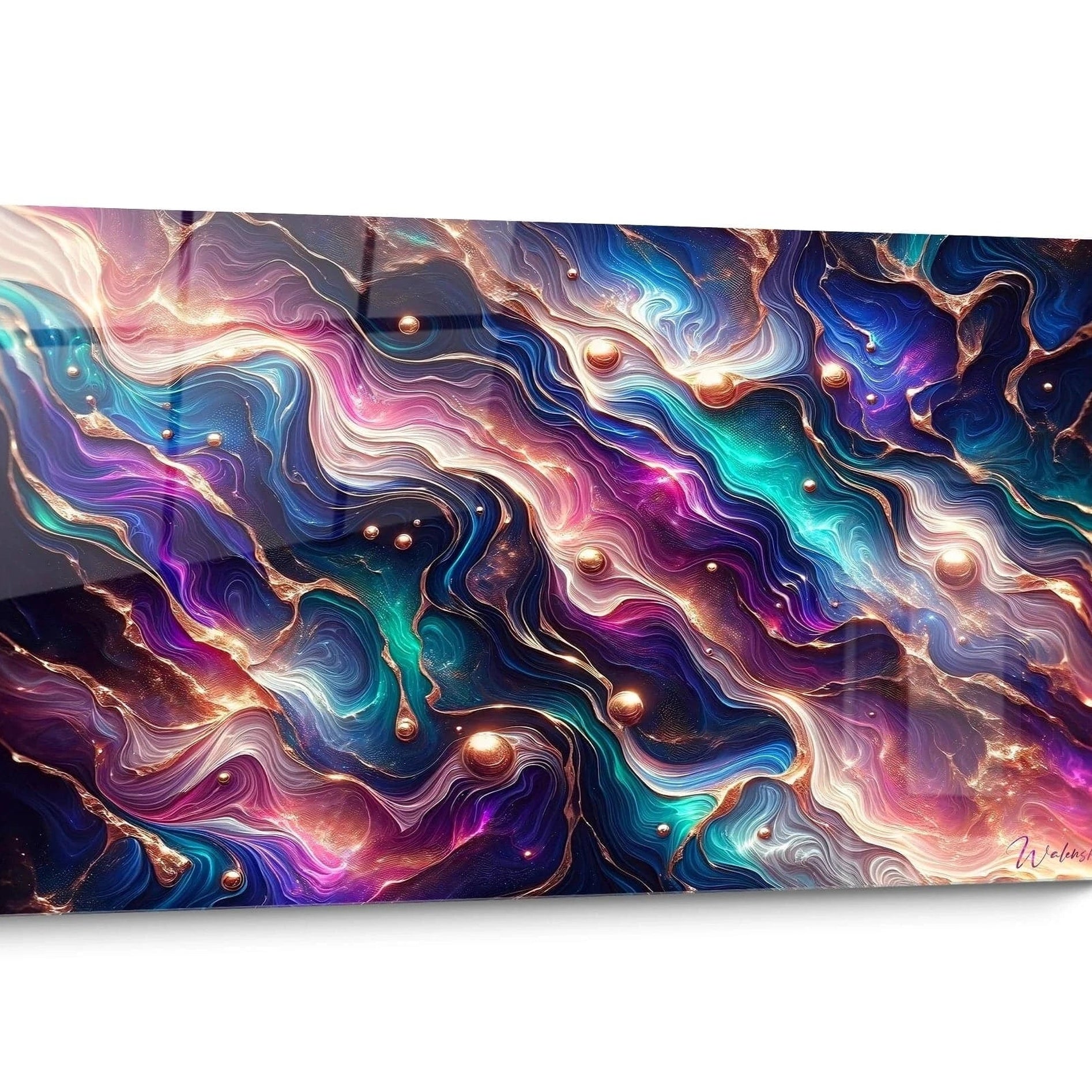 Tableau abstrait Coloré Fluide