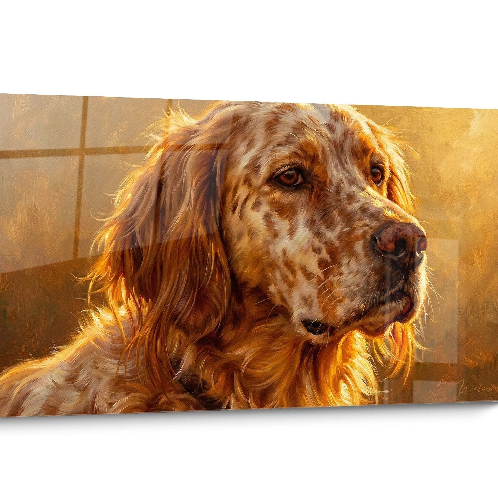 Tableau chien Setter Anglais Portrait
