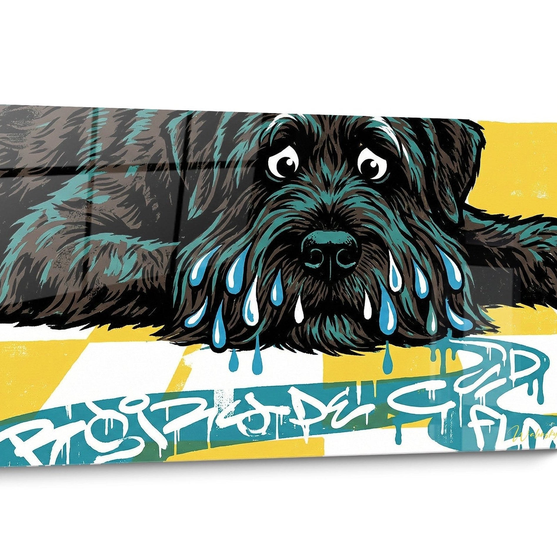 Tableau chien Bouvier des Flandres Portrait