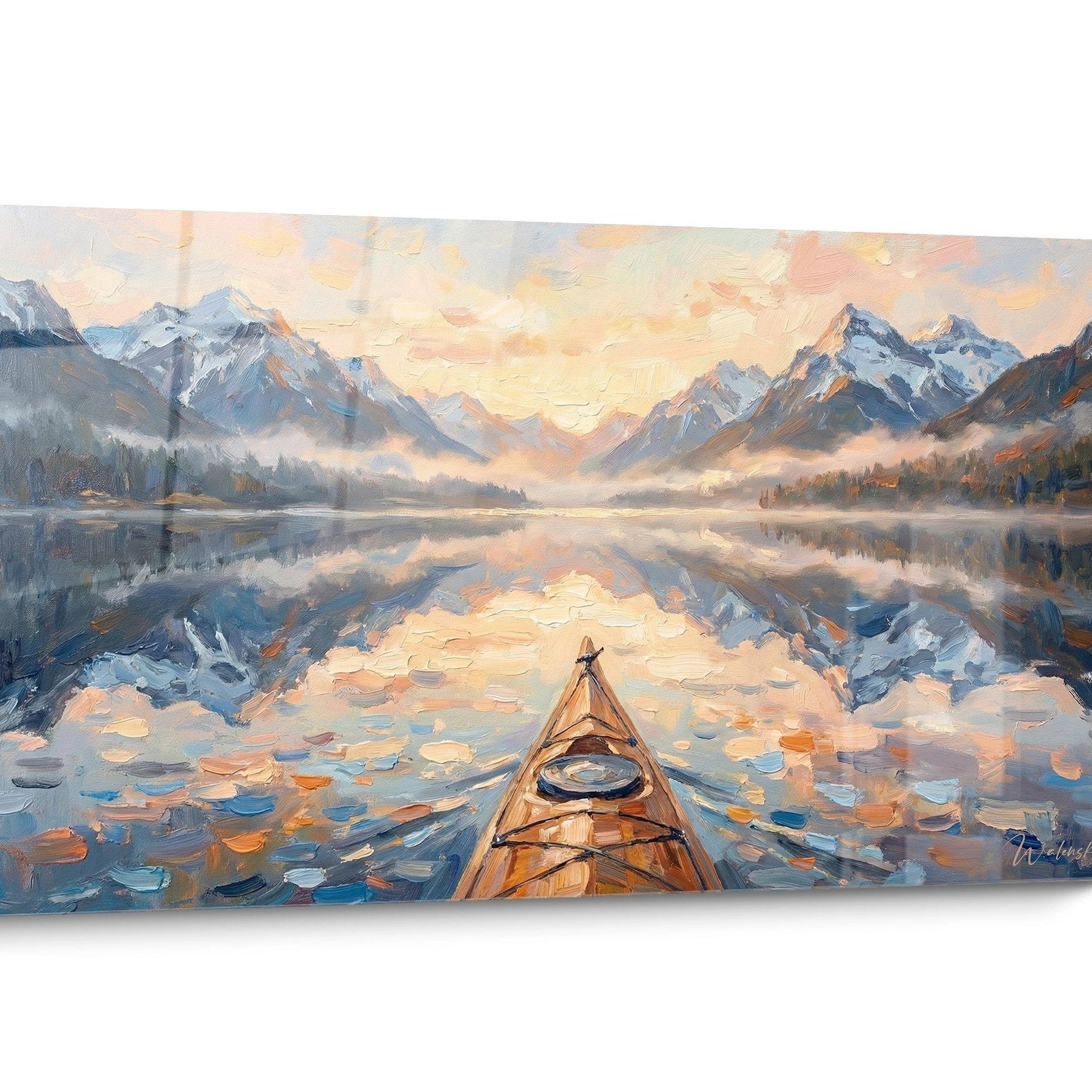 Tableau Kayak Coucher Soleil