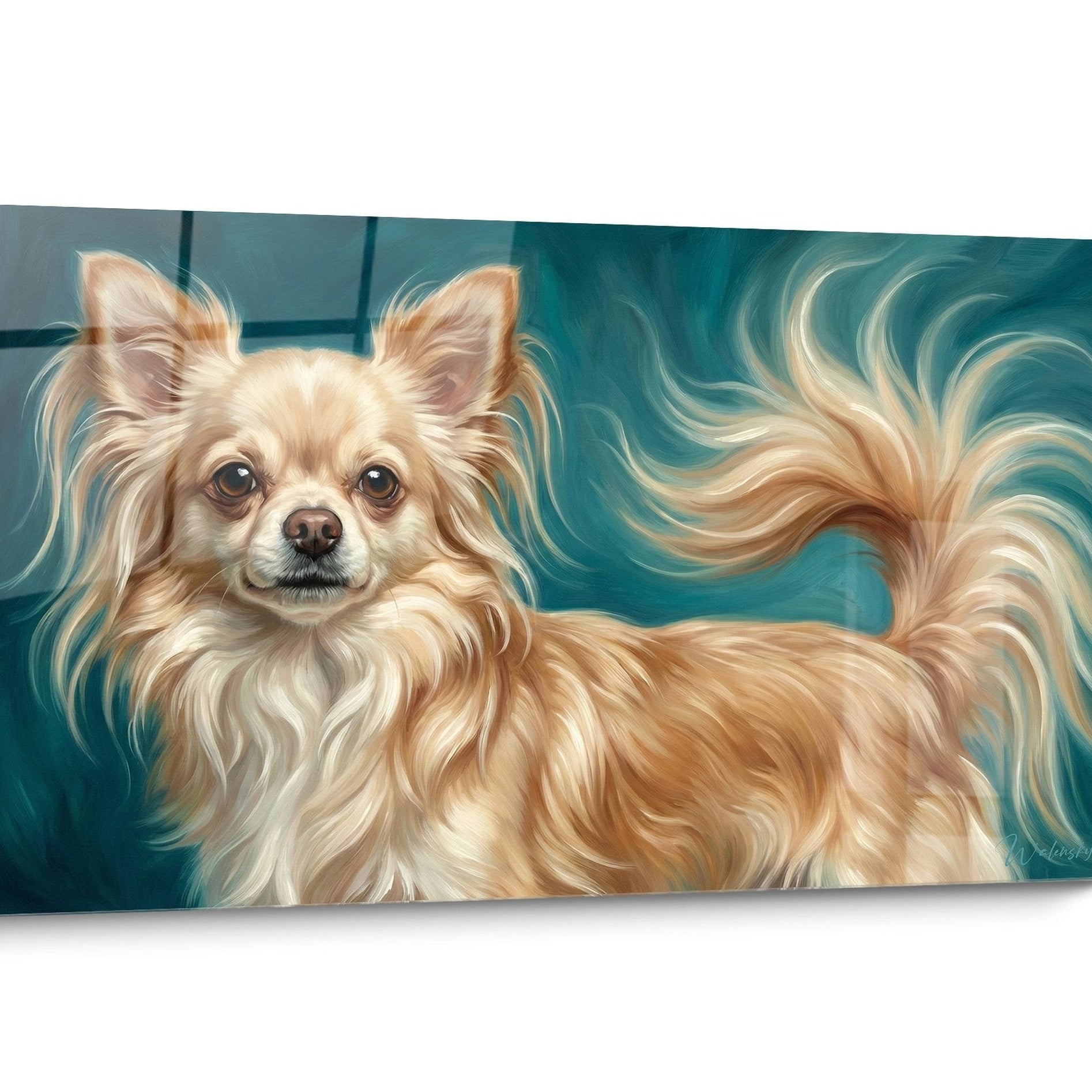 Tableau chien Chihuahua Doré