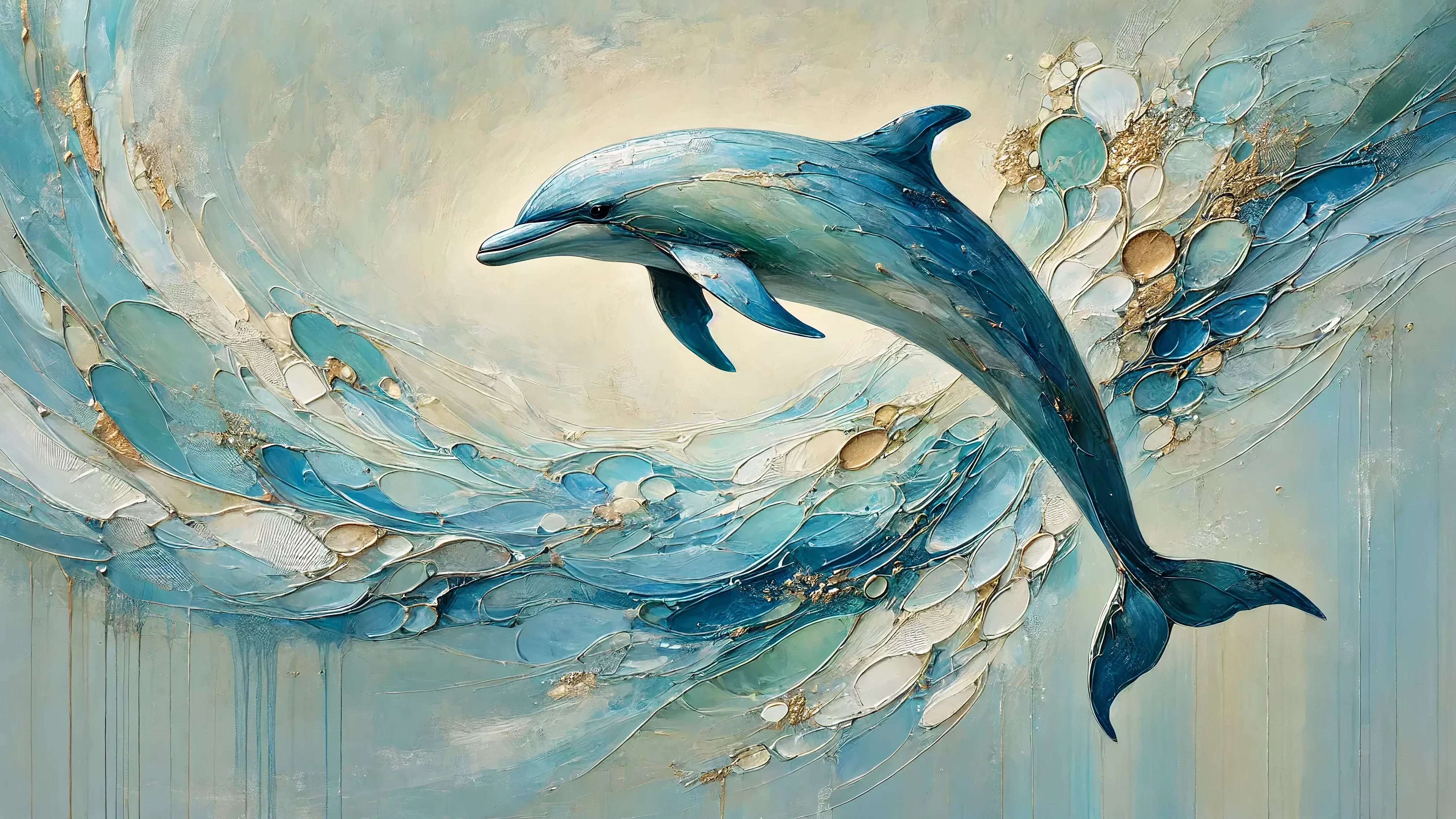 Collection Tableaux Dauphin avec des œuvres murales capturant la grâce des dauphins dans des tons apaisants