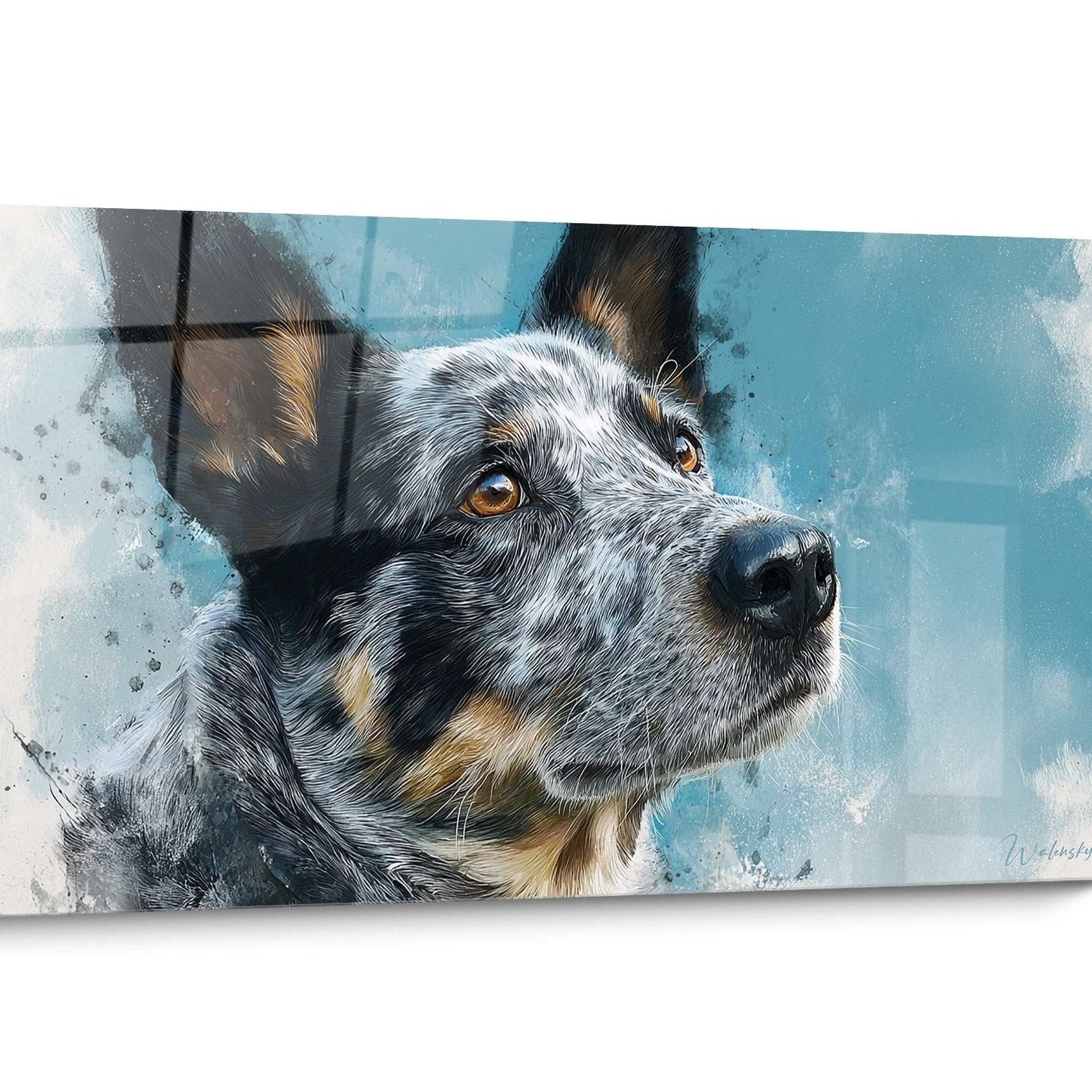 Tableau chien Australian Cattle Dog Moderne