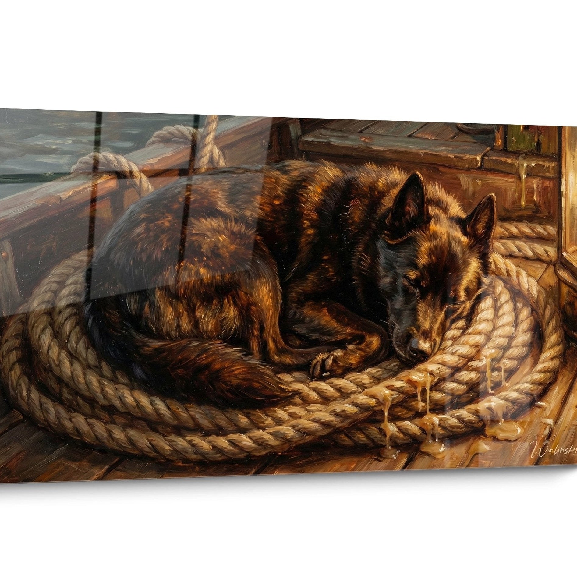 Tableau chien Schipperke Maritime