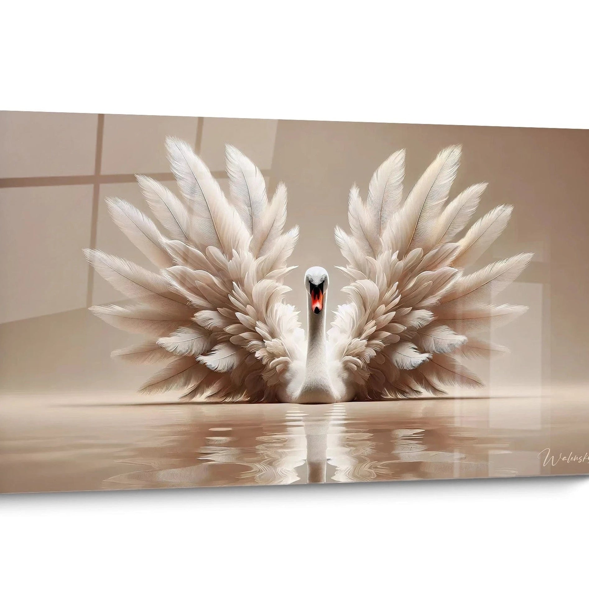 Modern abstract beige art