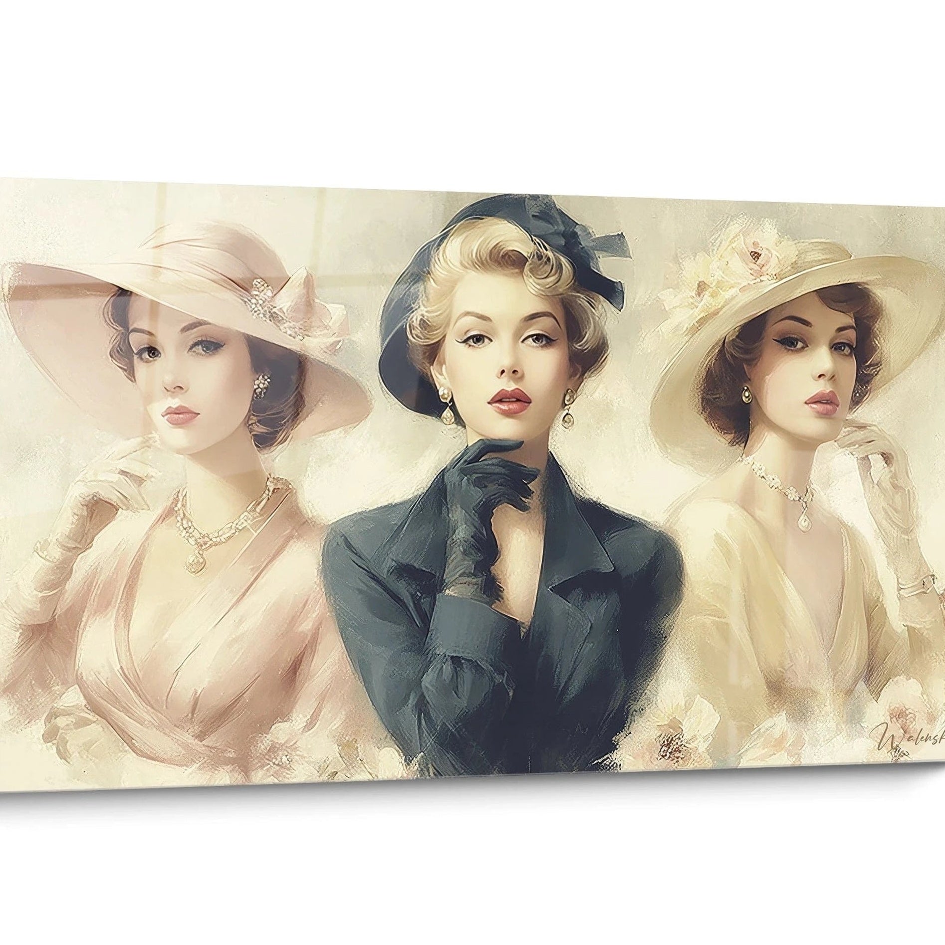 Tableau de mode vintage Noir et Blanc
