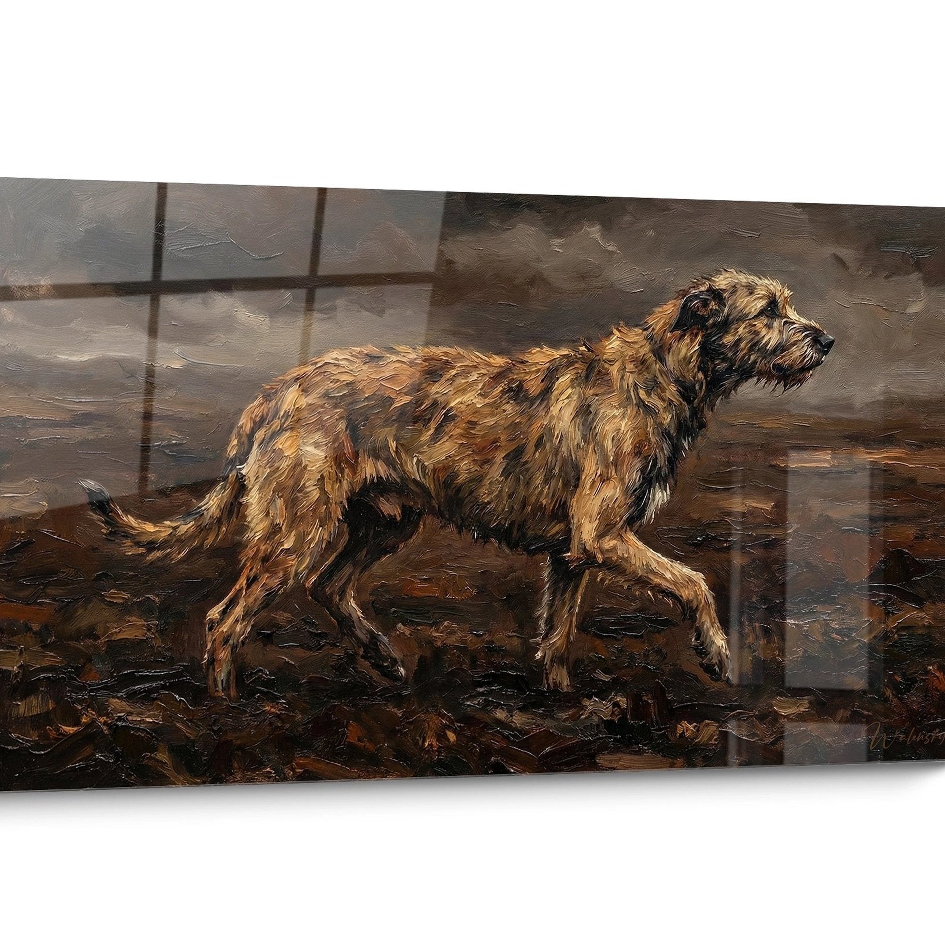 Tableau chien Irish Wolfhound Realiste