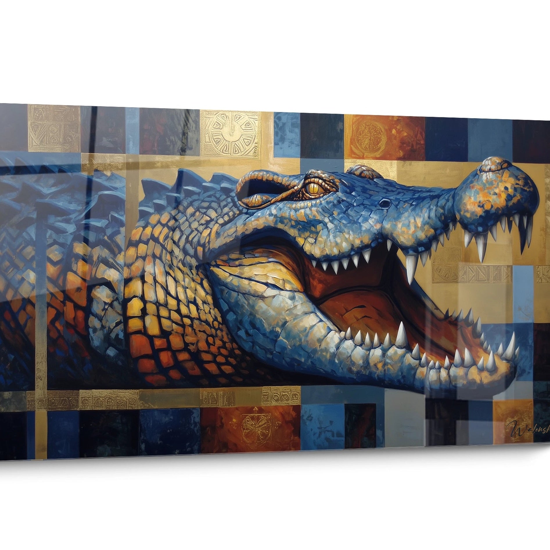 Tableau Kaprosuchus Doré