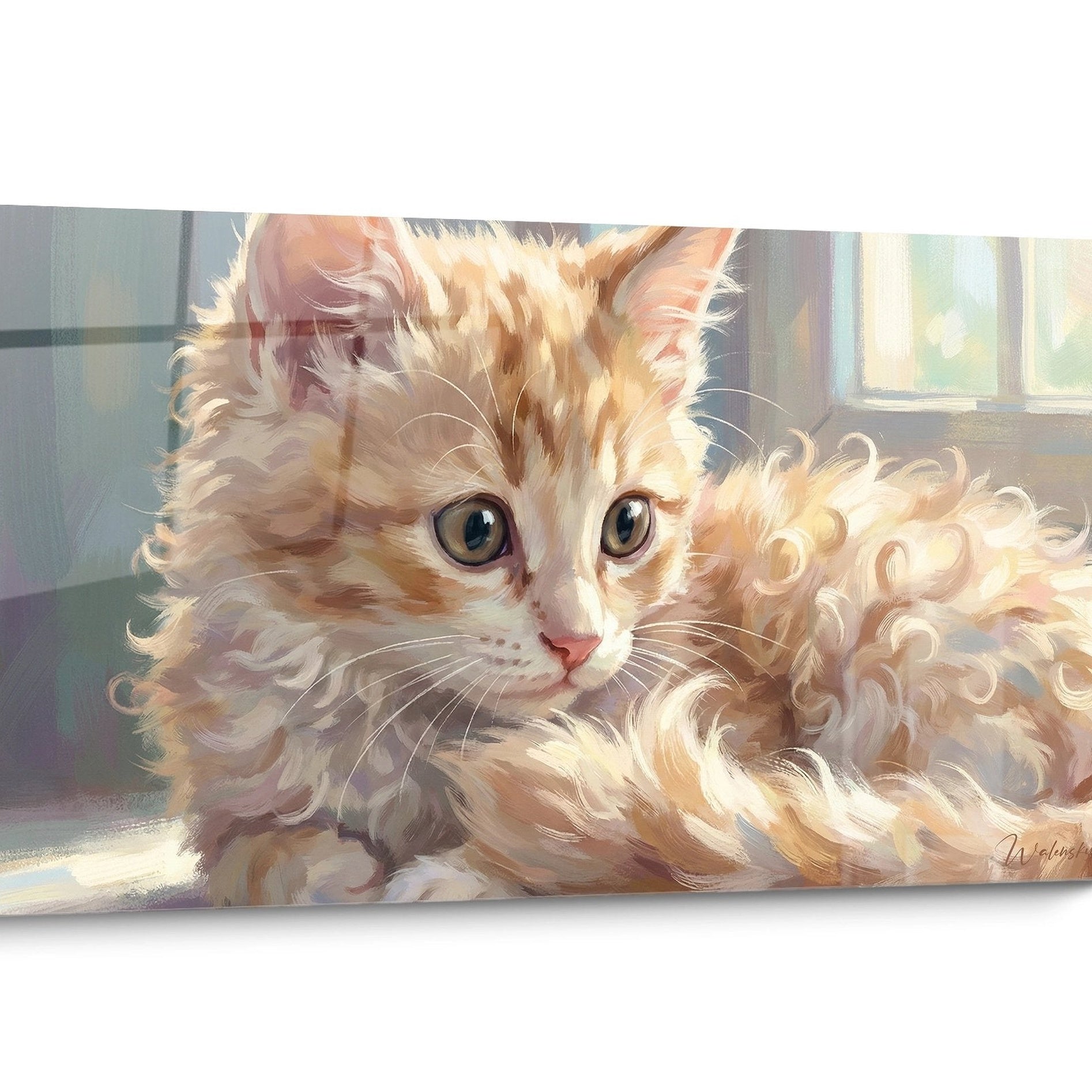 Tableau chat Laperm Aquarelle