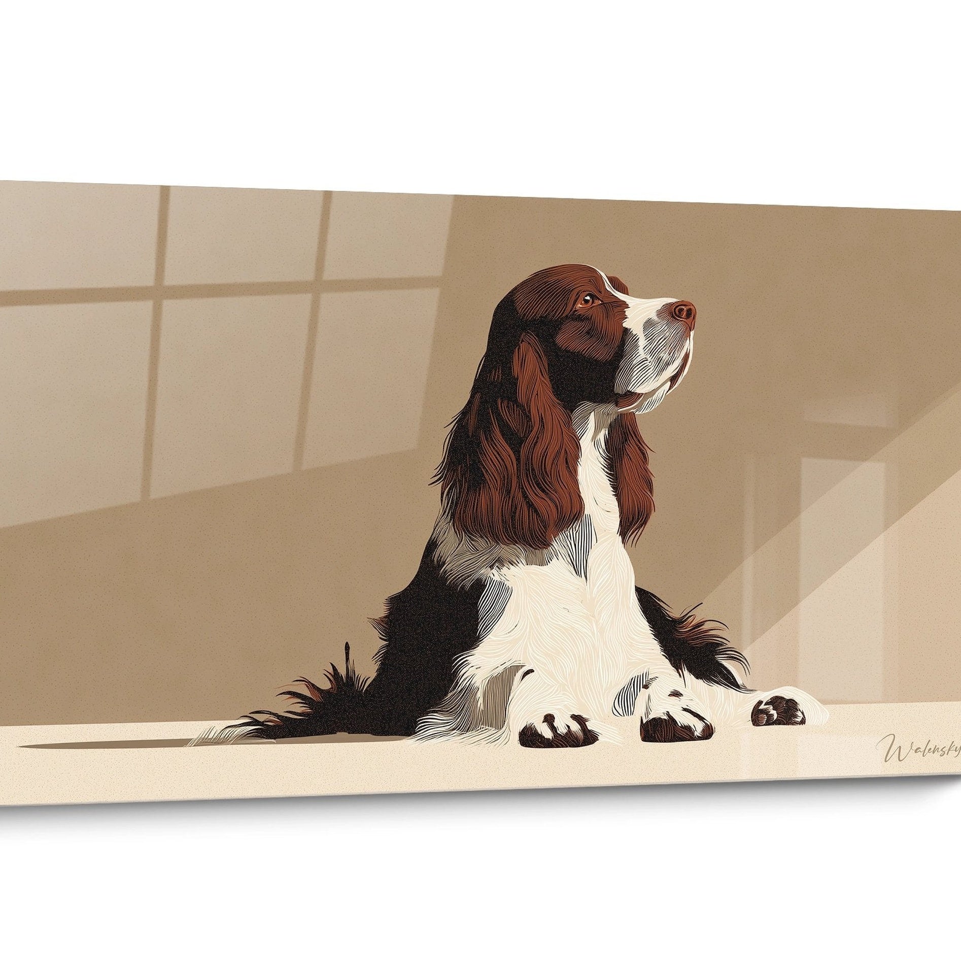 Tableau chien Springer Anglais Doré