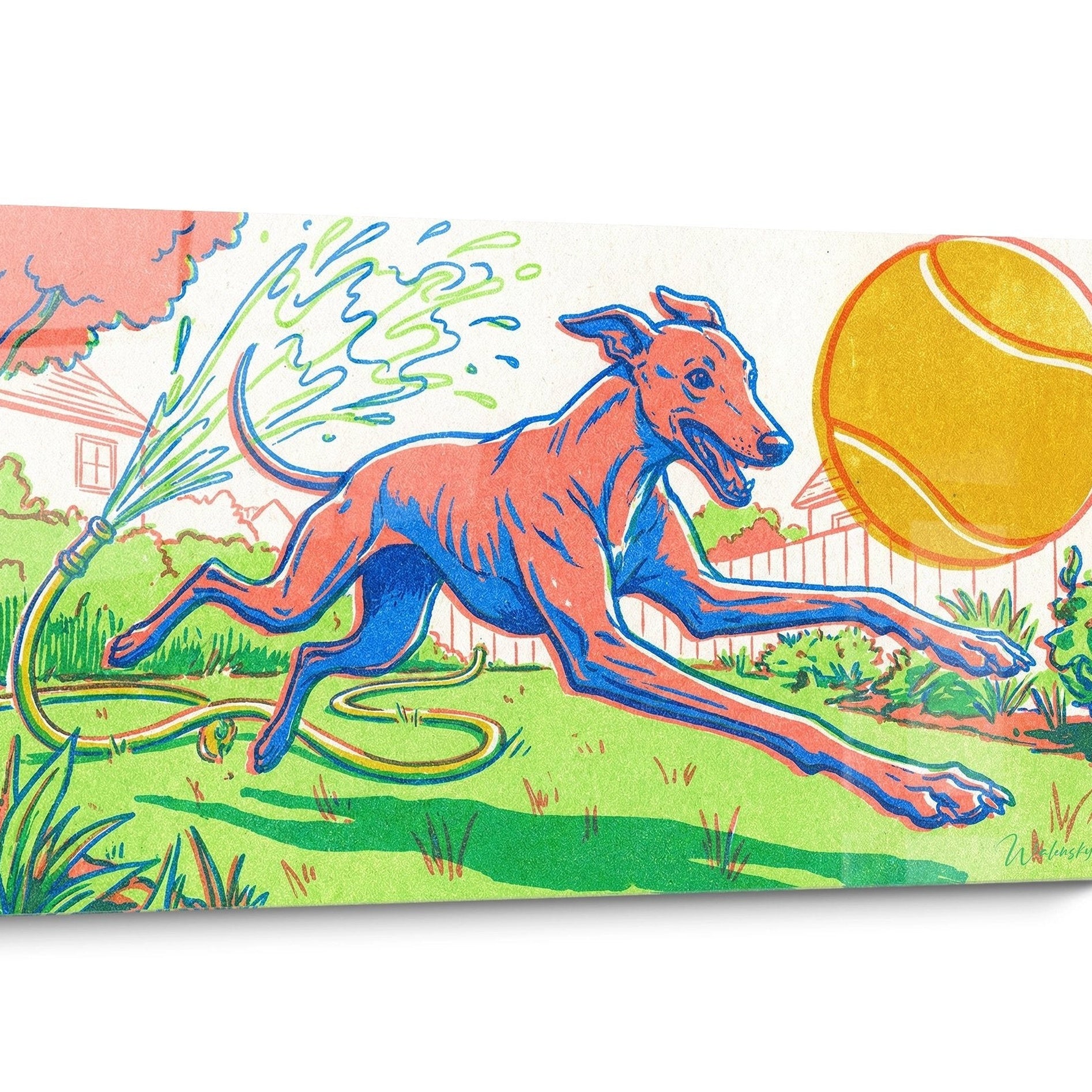 Tableau Lévrier Greyhound Pop Art