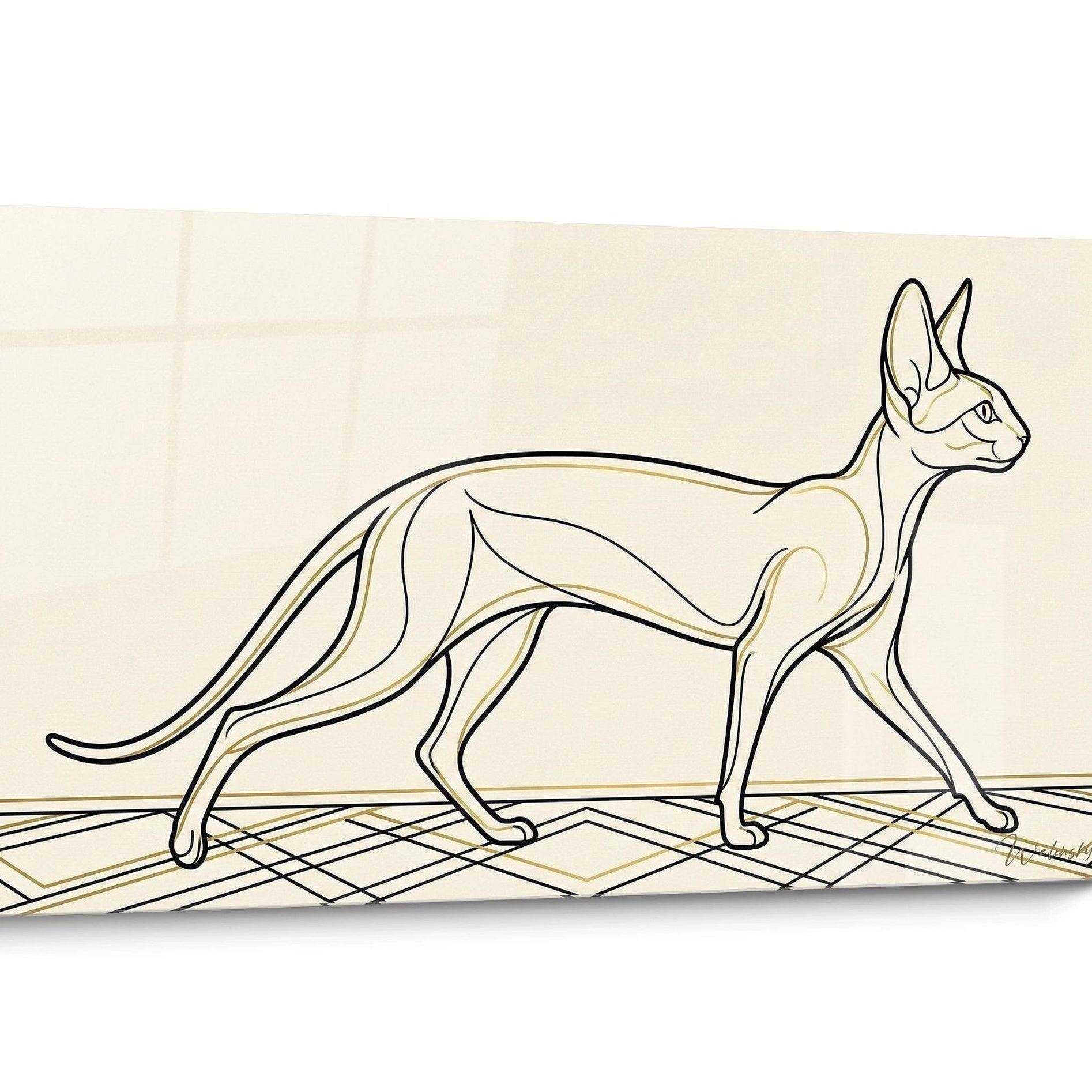 Tableau chat Cornish Rex
