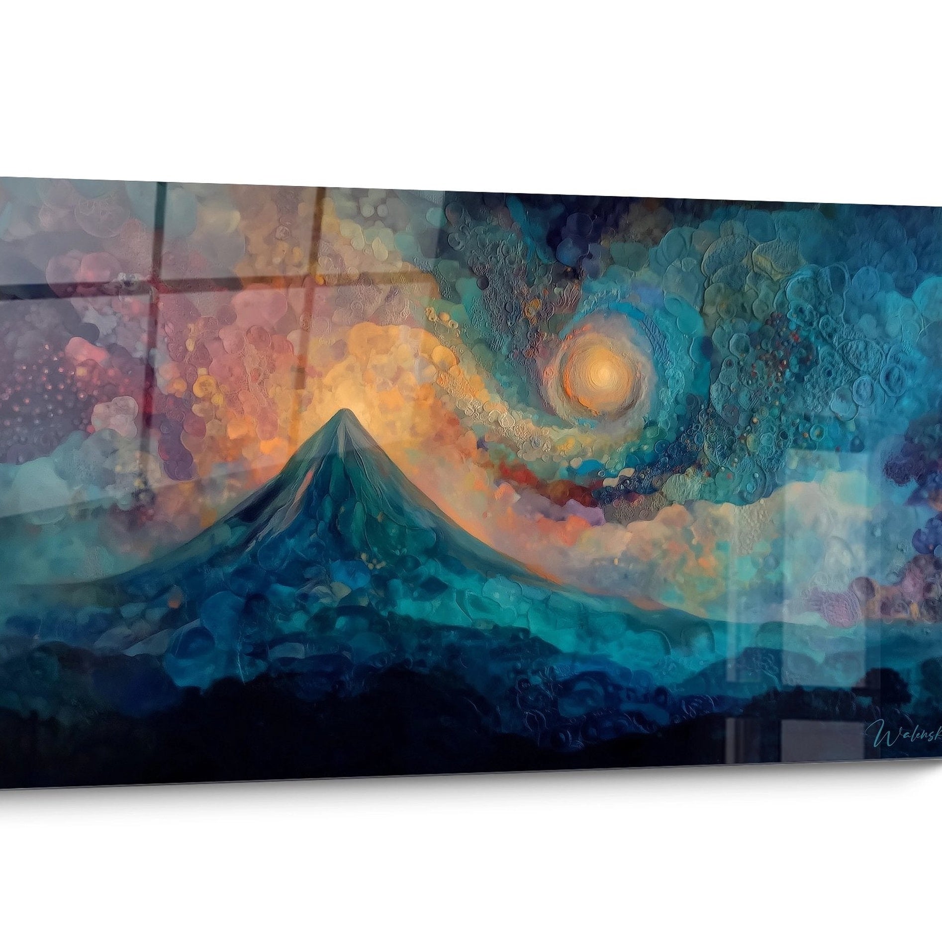 Tableau volcans Abstrait