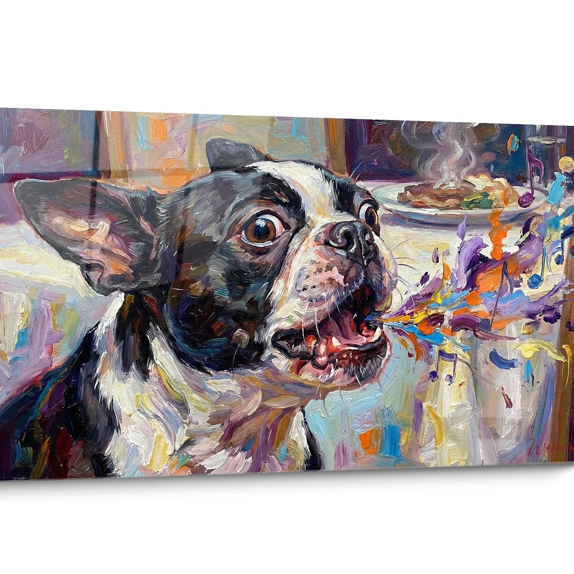Tableau chien Boston Terrier Pop Art