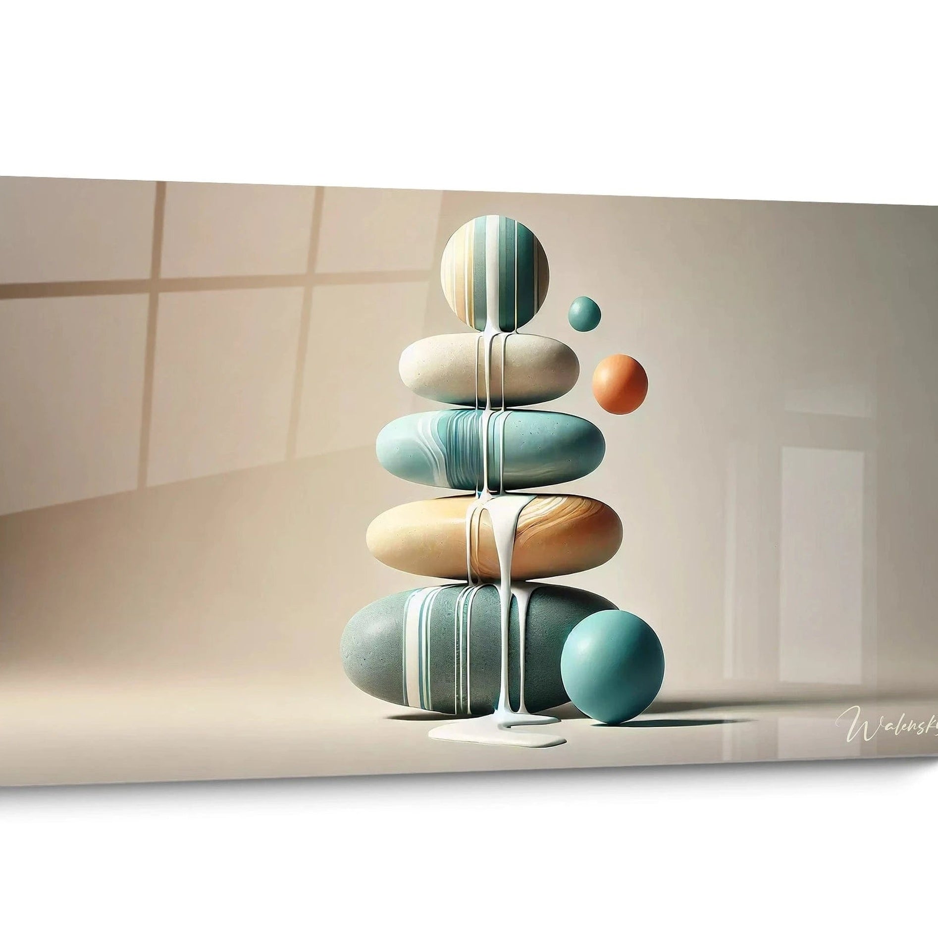Tableau Zen Galets Minimaliste