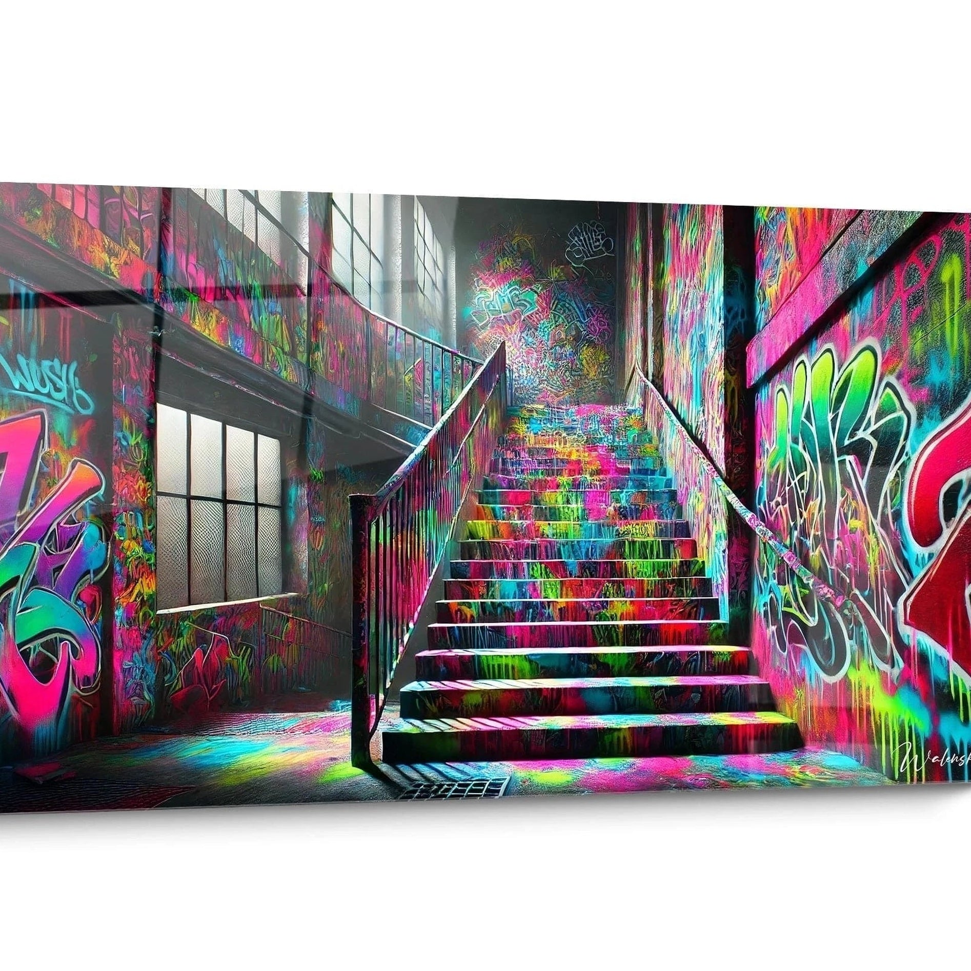 Tableau Street Art Divers Rose