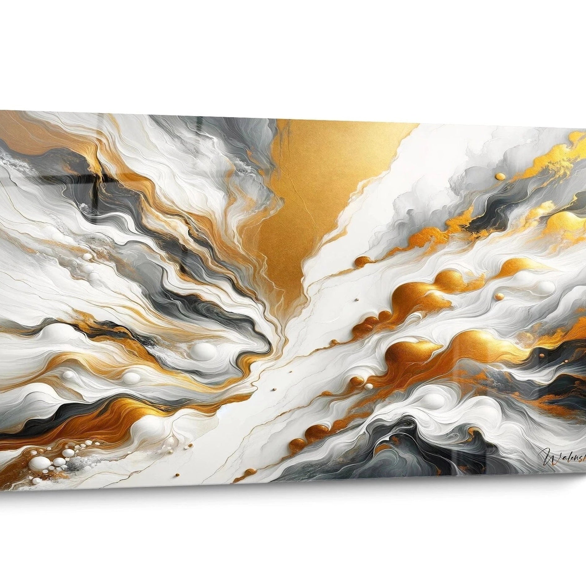 Tableau Abstrait Fluide