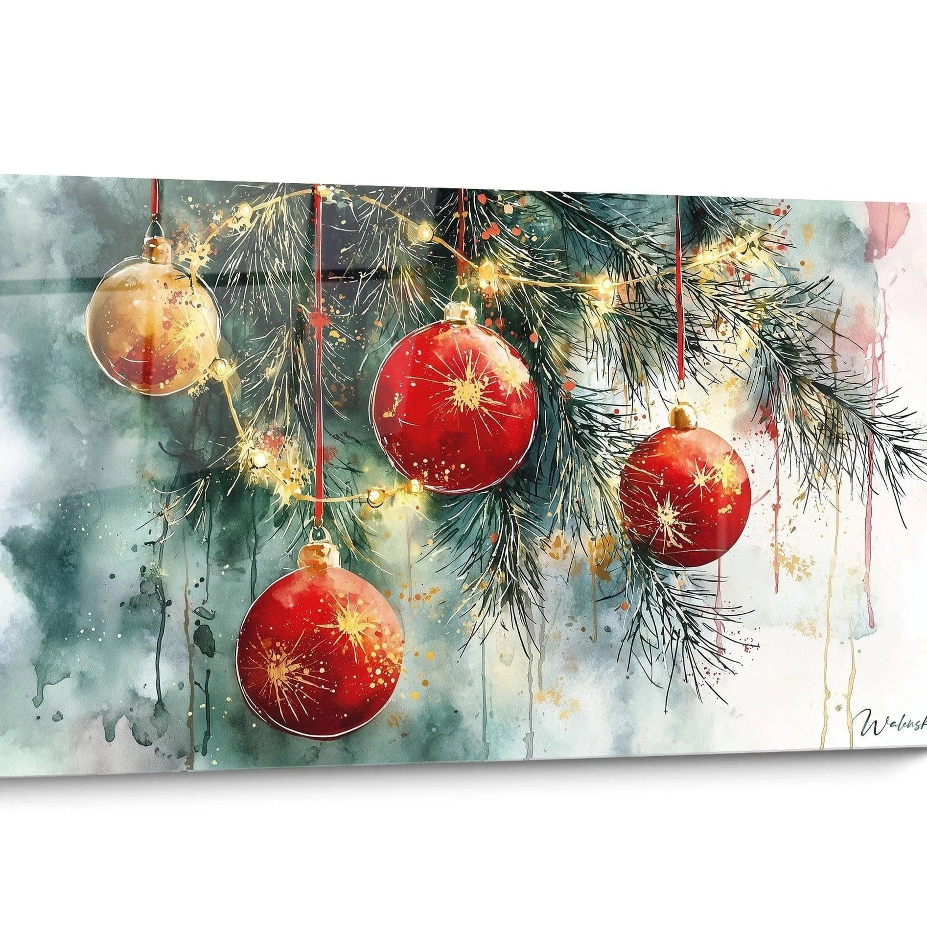 Tableau Noël Doré