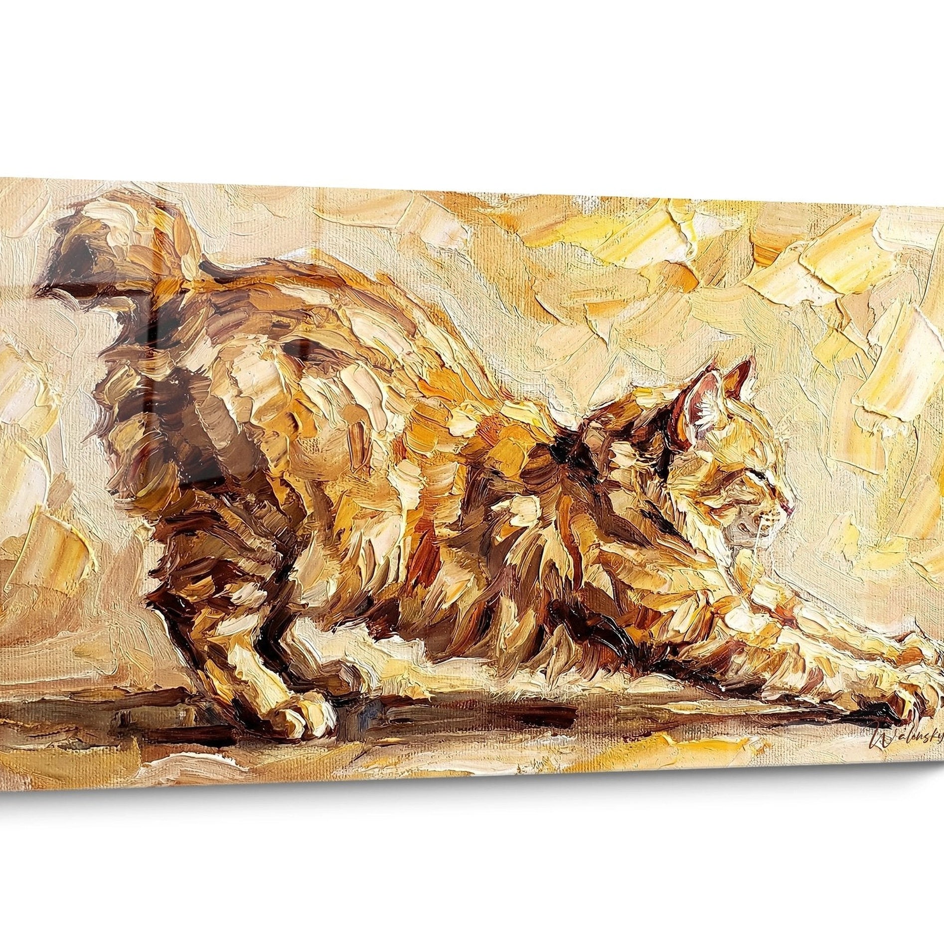 Tableau chat American Bobtail Roux